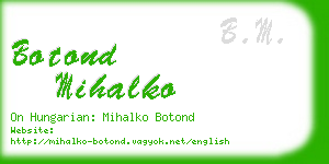 botond mihalko business card